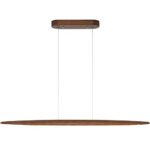 YISDESIGN Wood Linear Pendant Hanging Light Fixture Minimalist Light Linear Chandelier Wood Kitchen Island Lighting 40w…