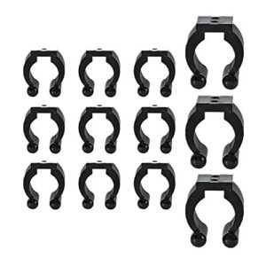 MIQ 12 Pieces Billiards Snooker Cue Clips Cue Clamps Fishing Rod Clip Holder fit for Pool Cues Rack Storage.