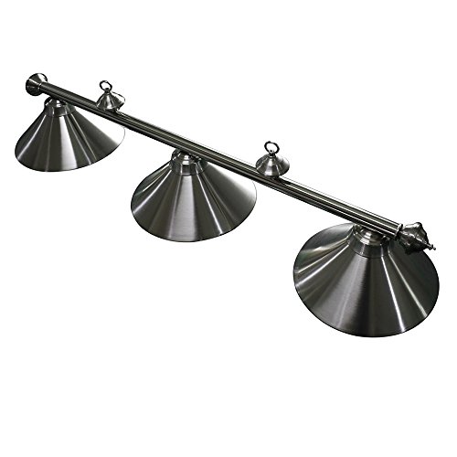Hathaway Soft Brushed Stainless Steel 3-Shade Billiard Light