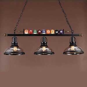 iMeshbean Pool Table Lighting Fixtures Ceiling Lamp for Game Room Beer Party 7′ – 8 ‘ Table ,Black Metal Ball Design…