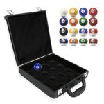 HelloCreate Billiard Balls Storage Box, Snooker Billiard Balls Storage Box Pool Carrying Case Accessory with Carry…