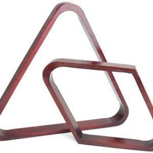 Mahogany Stained Billiard Racks, 2-Pack – Wooden Triangle and Diamond Pool Table Accessories – Sports & Game Room…