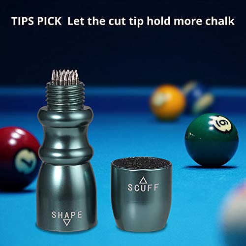Tip Pick Tool Snooker Scuffer Pool Aerator Billiards 3-In-1 Stick Cues Shaper 
