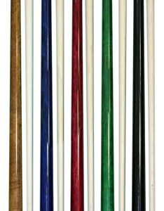 ASKA Set of Wrapless 2-Piece Billiard Pool Cue Sticks L3, 58″ Hard Rock Canadian Maple, 13mm Hard Le Pro Tip, Mixed Weights and Colors