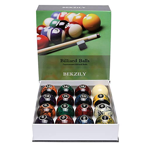 Iszy Billiards Pool Table Billiard Ball Set Marble Swirl Style Several Styles to Choose from 