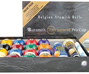 Aramith New Tournament Pro-Cup Value Pack Pool Ball Set – Duramith