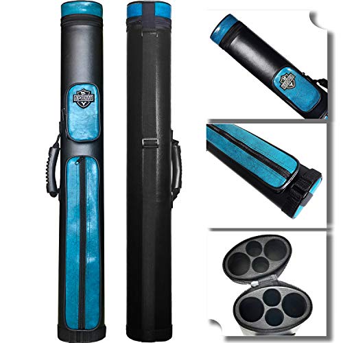 BY SPORTS 2×2 Hard cue case Oval Pool Cue Billiard Stick Carrying Case